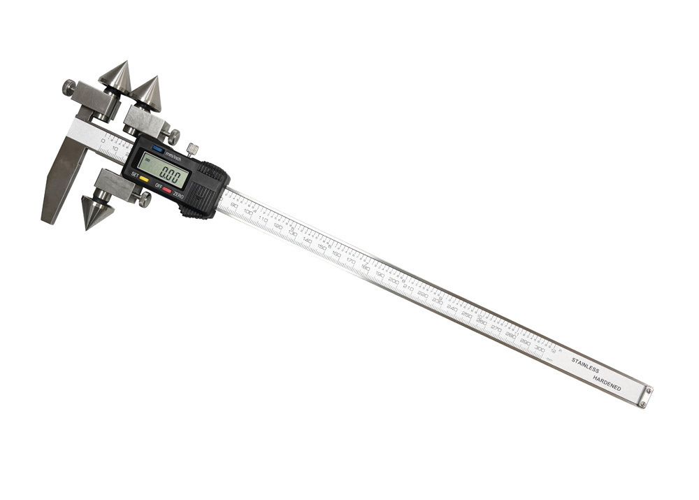 Precision-ground 20-300mm Apothem And Centerline Digital Caliper With 0.01mm / 0.0005" Resolution