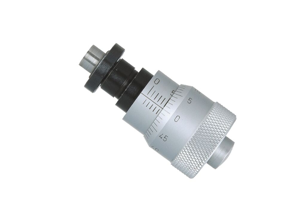 0.001" Graduation Large Diameter Thimble Micrometer Head 0-0.25" Range Ball Face with Clamp Nut