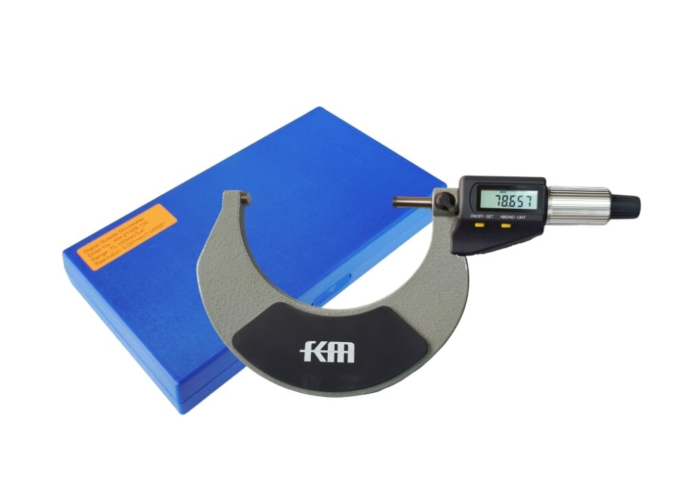 75-100mm/3-4" Digital Outside Micrometer with LCD Display and Carbide Tips