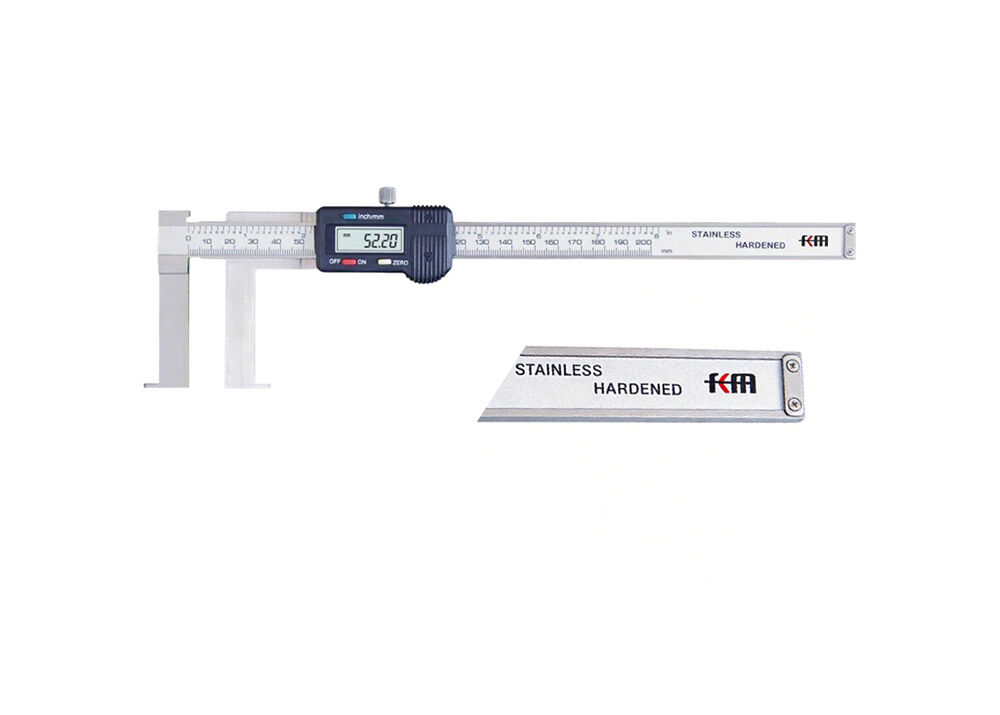 Stainless Steel Knife Edge Internal Groove Digital Caliper 17-300mm/0.7-12" Small Gap and Slit Measurement