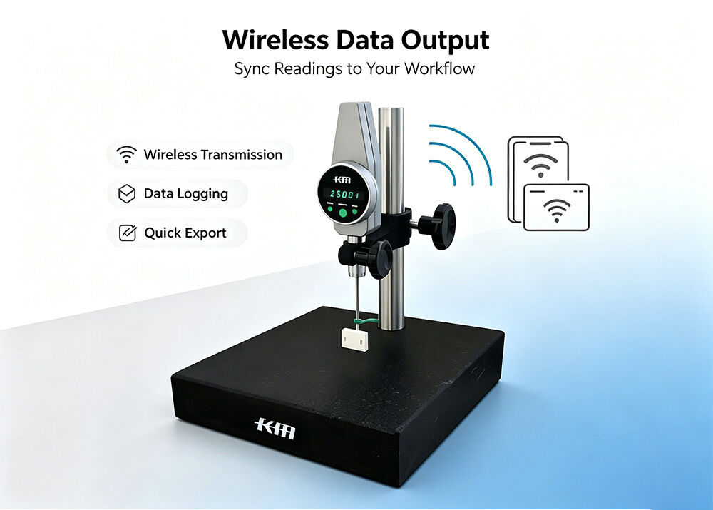 Built-in Bluetooth Wireless Data Output 0-50mm High Precision Digital Height Gauge with 0.0001mm Resolution for Mold Automotive Aerospace Electronic Parts Inspection