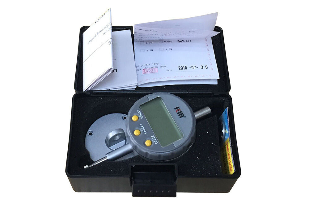 IP65 Waterproof 0-12.7mm/0-0.5" Digital Dial Indicator with Lug Back Industrial Length Measuring Tool