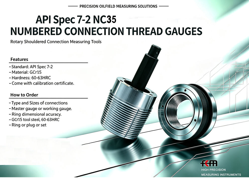 API Spec 7-2 NC35 Numbered Connection Thread Gauges for Inspecting Rotary Shouldered Thread of Drill Pipe Drill Collar