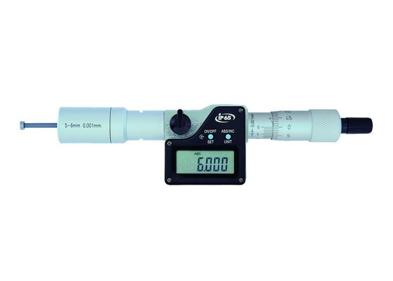 5-6mm IP65 Carbide Tipped Digital 3 điểm Micrometer cho đường kính bên trong